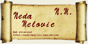 Neda Melović vizit kartica